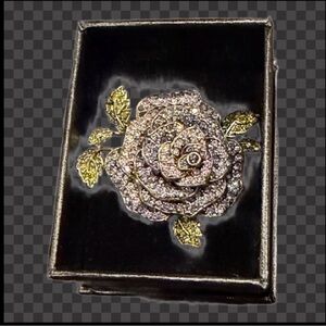 Heidi Daus Purple and Gold Rose Ring 6-6.5